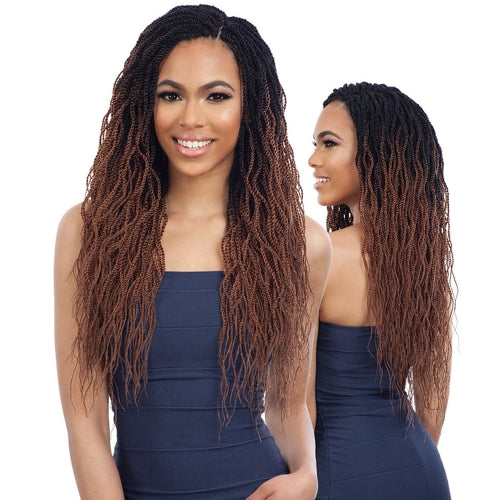 Freetress Synthetic Crochet Braid - 3X PRE STRETCHED NATURAL WAVY TWIST 18"