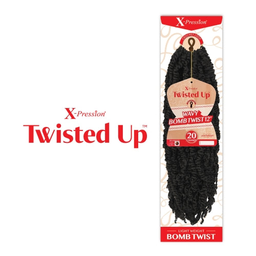 Outre Synthetic Braid Twisted Up- X PRESSION CROCHET BRAID - WAVY BOMB TWIST 12"