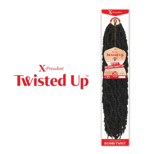Outre Synthetic Braid Twisted Up- X PRESSION CROCHET BRAID - WAVY BOMB TWIST 12"