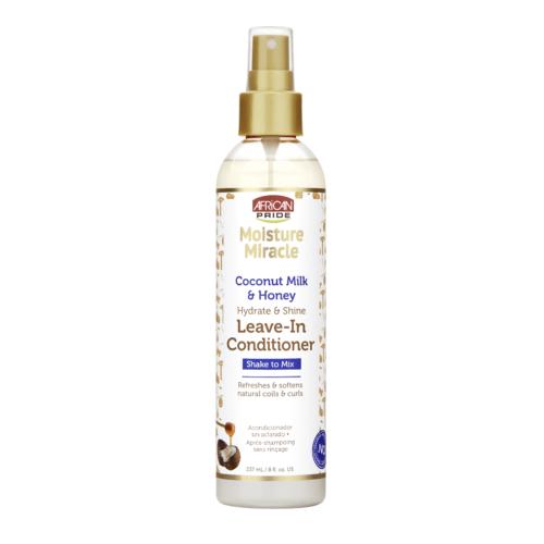 African Pride Moisture Miracle Coconut Milk & Honey Leave-In Conditioner 8 oz