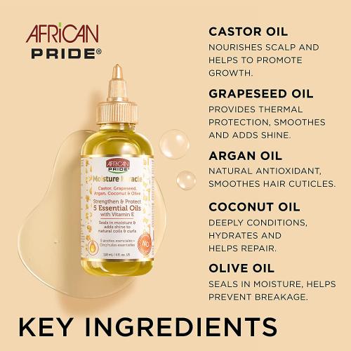 African Pride Moisture Miracle 5 Essential Oils 4 oz