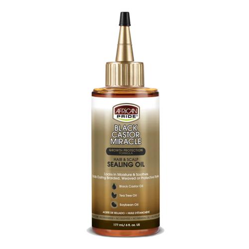 African Pride Black Castor Miracle Hair & Scalp Sealing Oil 6 oz