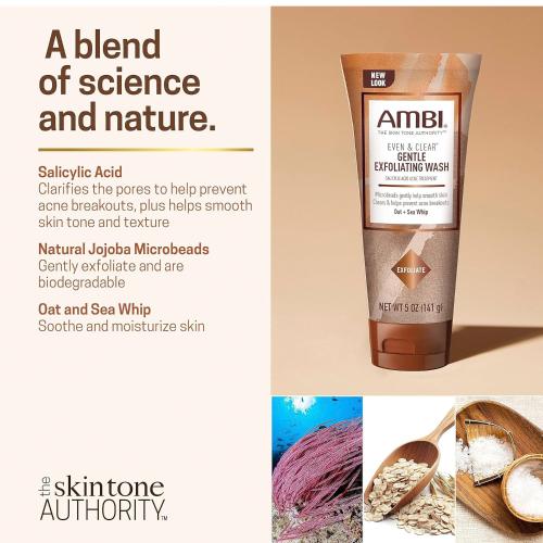 Ambi Even & Clear Gentle Exfoliating Wash 5 oz