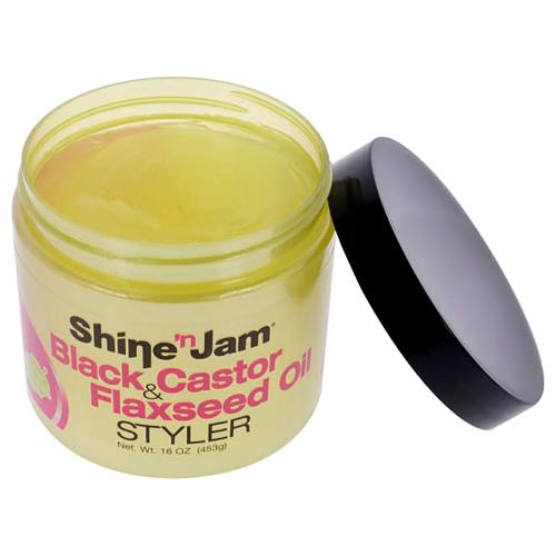 Shine 'N Jam Black Castor & Flaxseed Oil Styler 32 oz