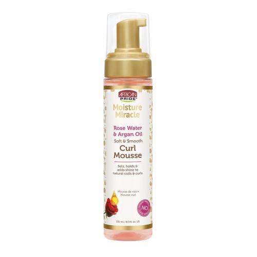 African Pride Moisture Miracle Rose Water & Argan Oil Curl Mousse 8.5 oz