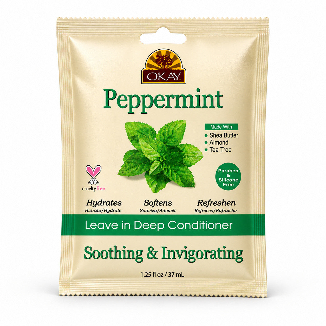 OKAY Peppermint Leave in Deep Conditioner 1.25 oz