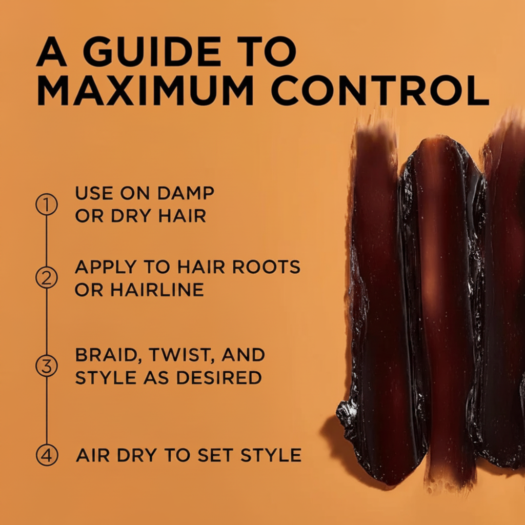 African Pride Black Castor Miracle Braid Loc & Twist Gel - Infographic 1024x1024