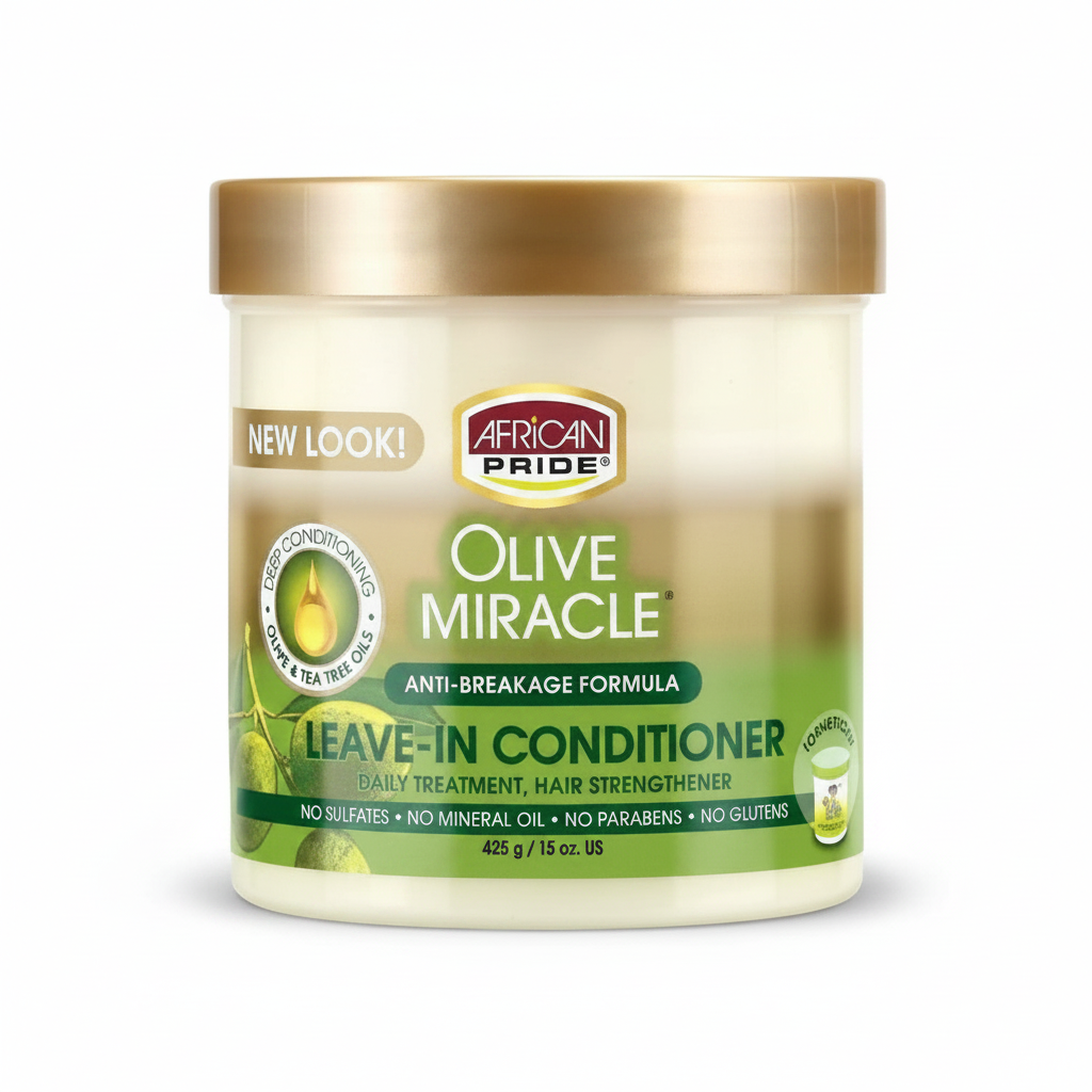African Pride Olive Miracle Leave-In Conditioner 1024x1024 White Background