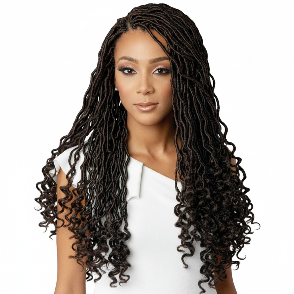 Boho Faux Locs Angled