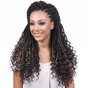 Boho Faux Locs Front View