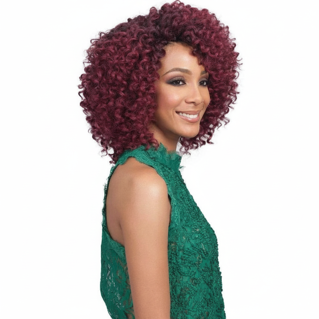 Brazilian Baton Curl Side View - White BG