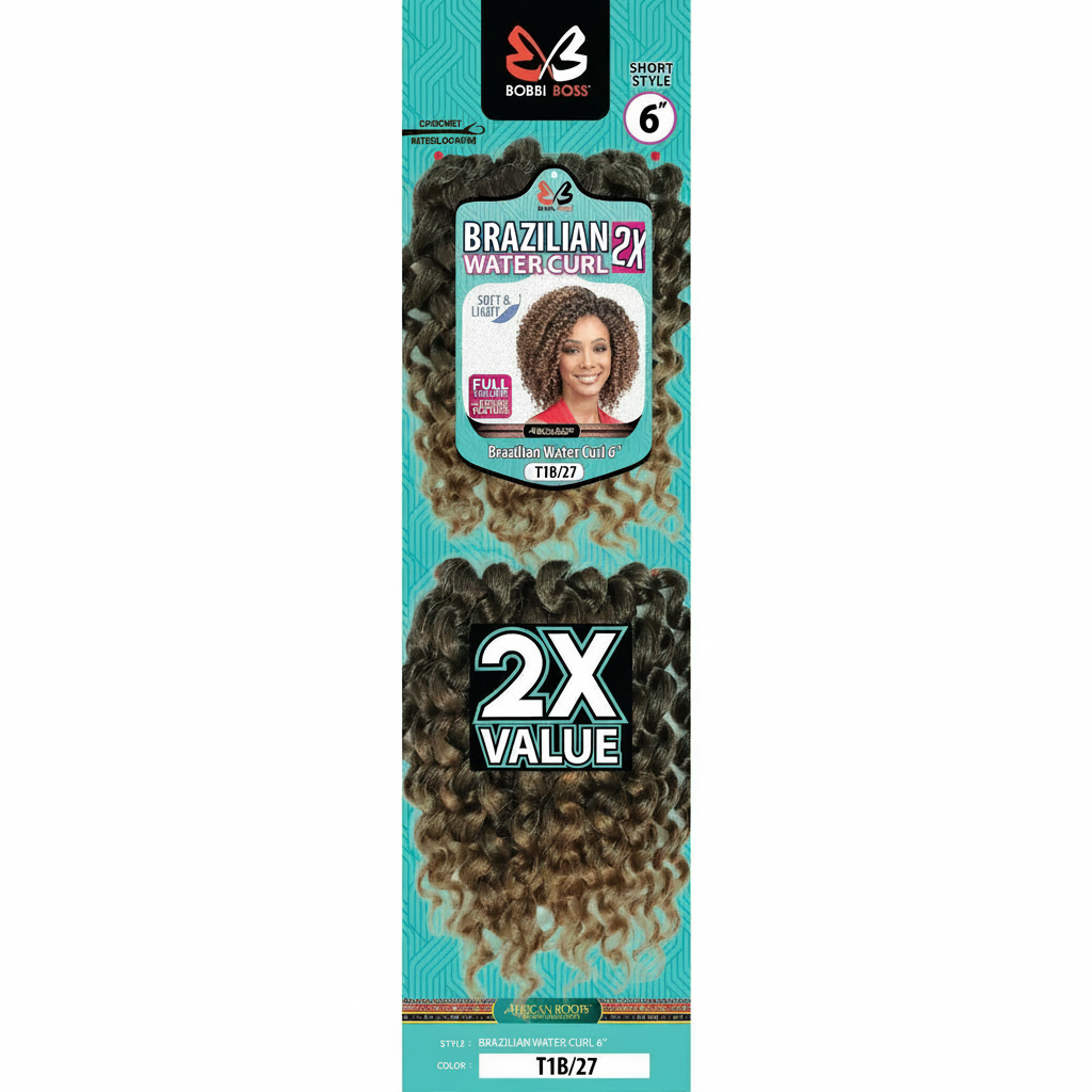 Brazilian Water Curl Packaging - White BG