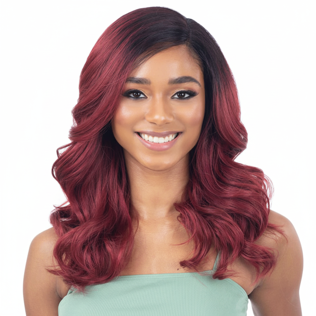 Burgundy Ombre Front