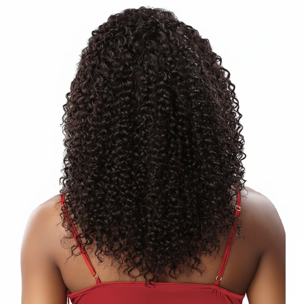 Curly wig - back view