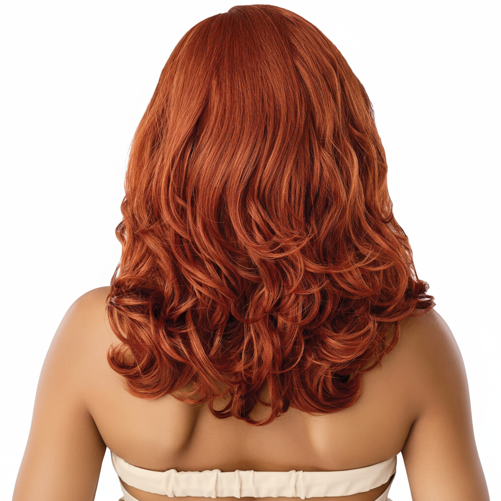Ginger wig back view - reframed