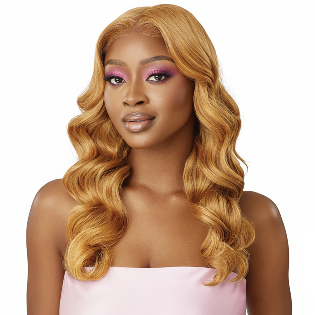 Outre Airtied Human Hair Blend 13x6 Glueless HD Lace Frontal Wig - HHB NATURAL BODY WAVE 22