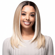 Bobbi Boss Human Hair Blend Glueless 13X4 HD Lace Frontal Wig - MBLF405 AYANNA