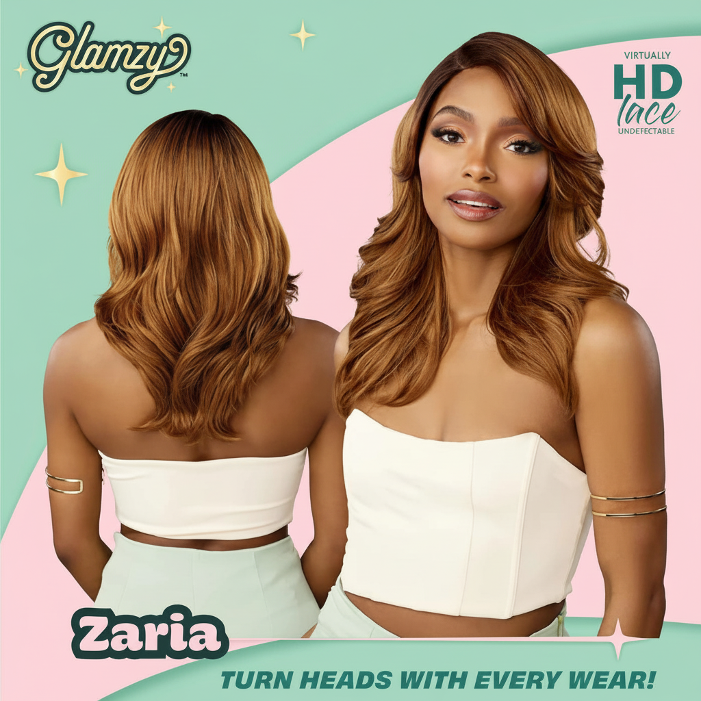 Sensationnel Glamzy Synthetic Hair Glueless HD Lace Parting Wig - ZARIA
