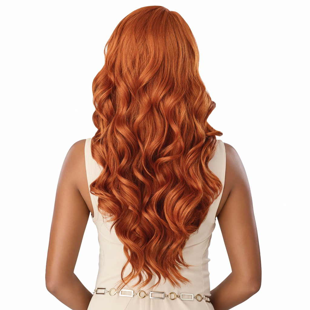 13x6 NueBlend HHB Body Wave 24 - Ginger Copper Back