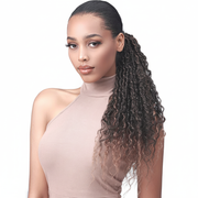 Bobbi Boss Human Hair Blend Tress Up Ponytail - NU LOCS FRENCH DEEP BOHO 20