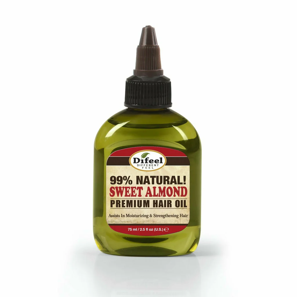 Difeel 99% Natural Blend! Sweet Almond Premium Hair Oil 2.5 oz