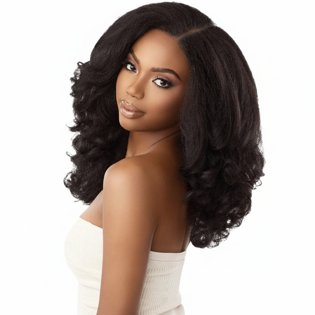 Sensationnel Curls Kinks & Co Synthetic Hair Y-Part Glueless HD Lace Wig - KINKY ROLLER SET 16