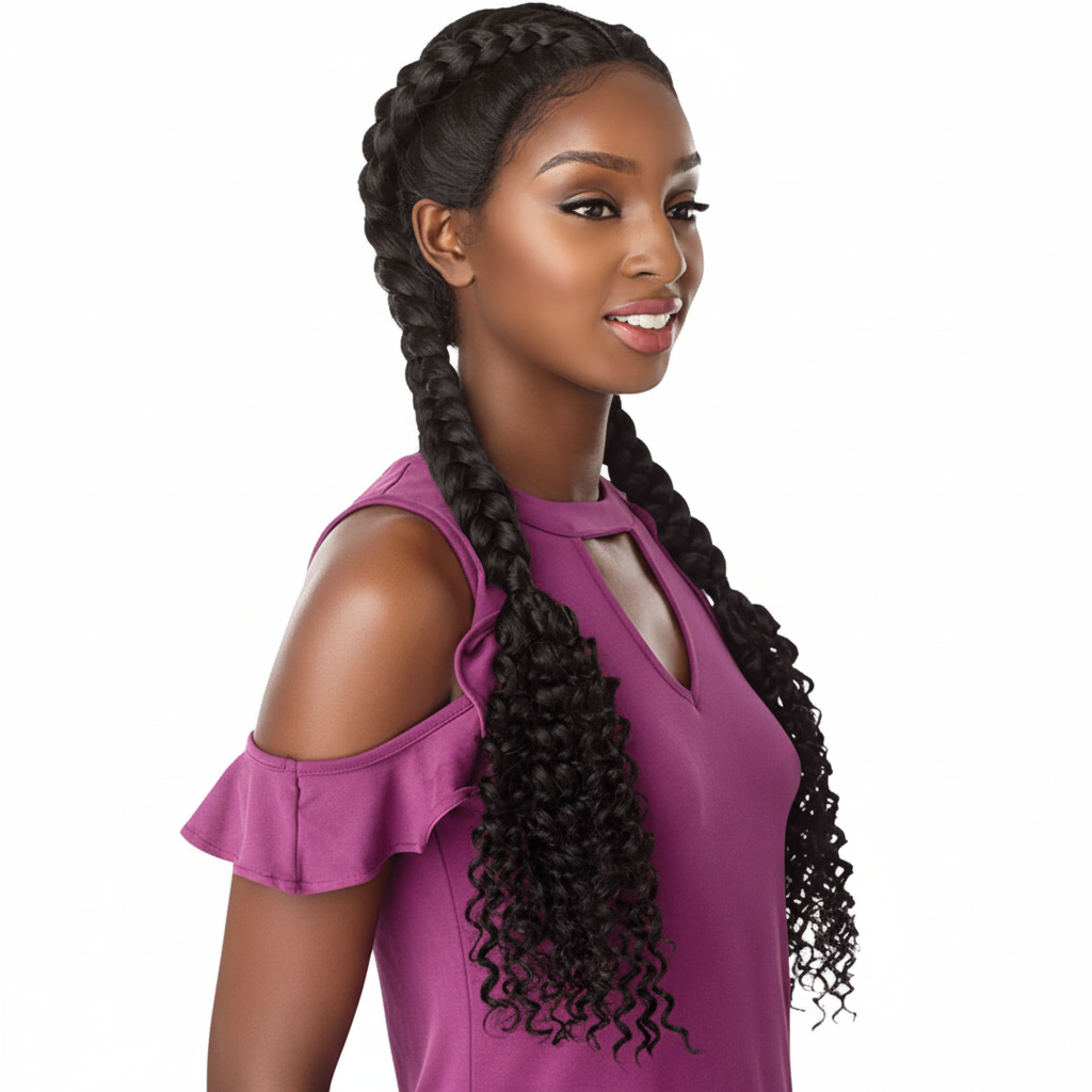Sensationnel Cloud9 Hand Braided Part Swiss Lace Wig - BOHEMIAN DUTCH BRAID
