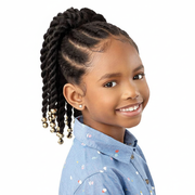 Outre Lil Looks Beaded Twist Ponytail - Front View