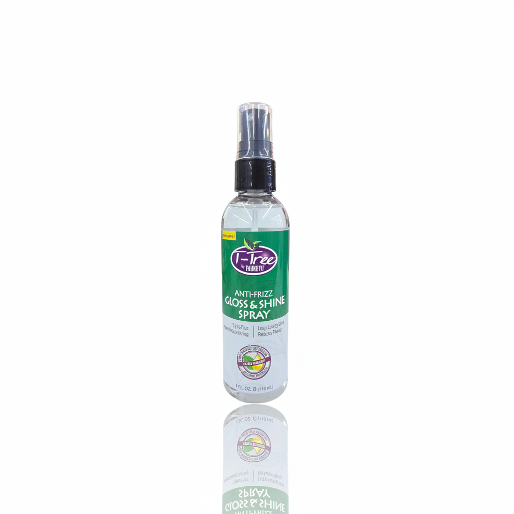 T-Tree by Parnevu Anti-Frizz Gloss & Shine Spray white background
