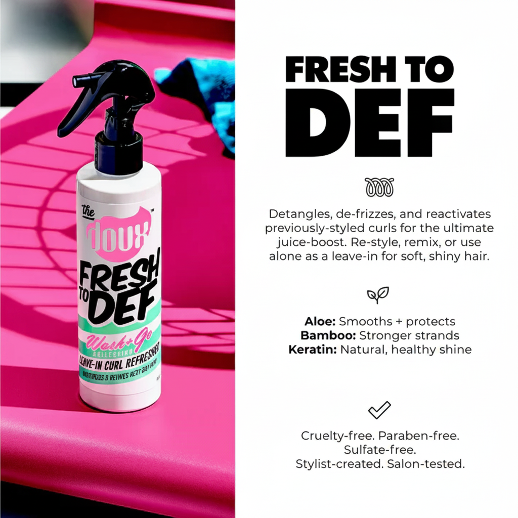 The Doux Fresh to Def Leave-In Curl Refresher lifestyle shot