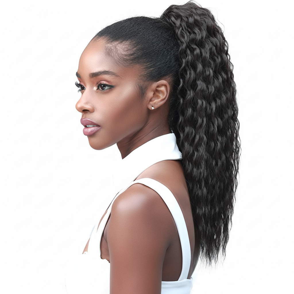Bobbi Boss Human Hair Blend Tress Up Ponytail - MOD016 BRAZILIAN WAVE 18