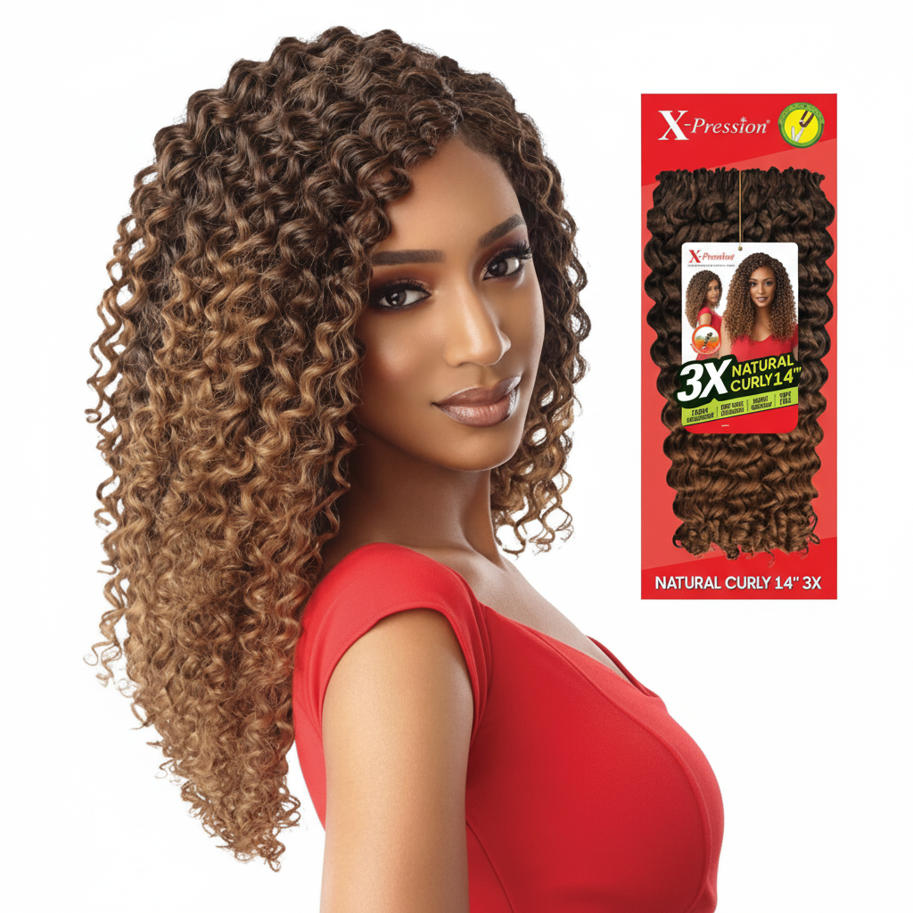 Outre Synthetic Xpression Braids 3X NATURAL CURLY 14