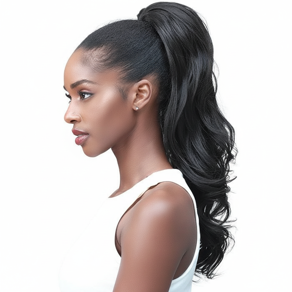 Bobbi Boss Human Hair Blend Tress Up Ponytail - MOD015 LOOSE CURL 18