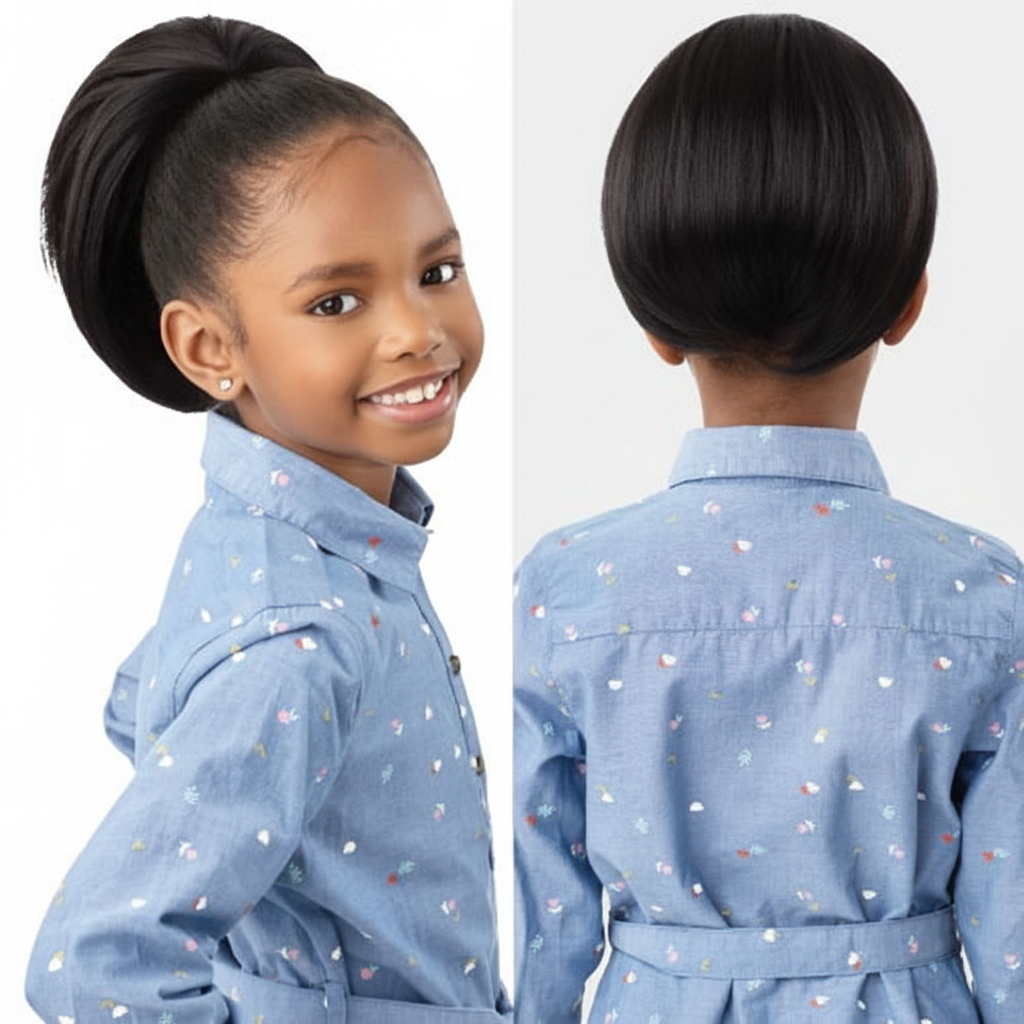 Outre Lil Looks Sleek Ponytail - Side and Back Views