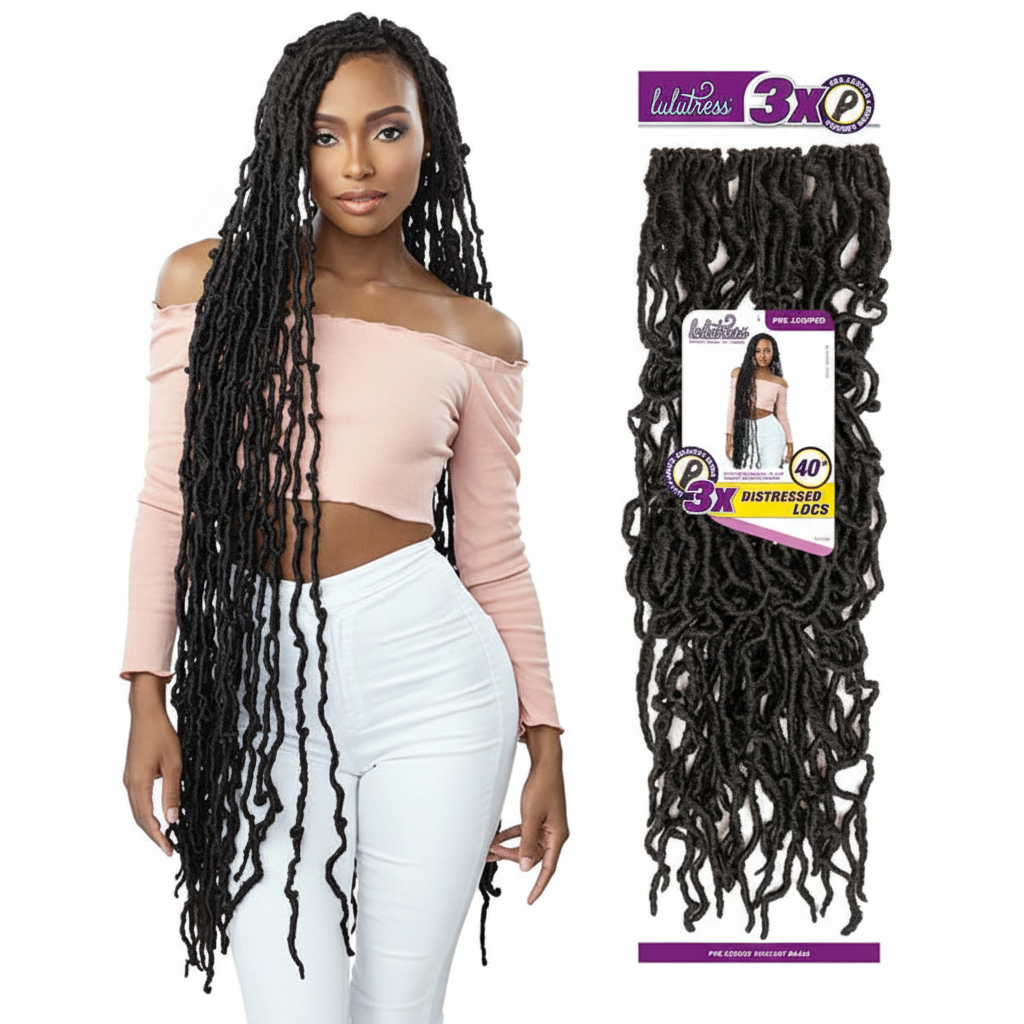 Sensationnel Lulutress Synthetic Braid - 3X DISTRESSED LOCS 40