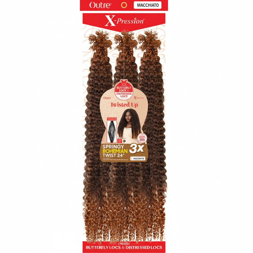 Outre X-Pression Twisted Up Crochet Braids 3X - SPRINGY BOHEMIAN TWIST 24