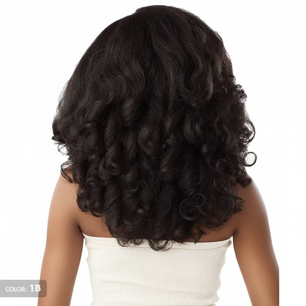 Sensationnel Curls Kinks & Co Synthetic Hair Y-Part Glueless HD Lace Wig - KINKY ROLLER SET 16