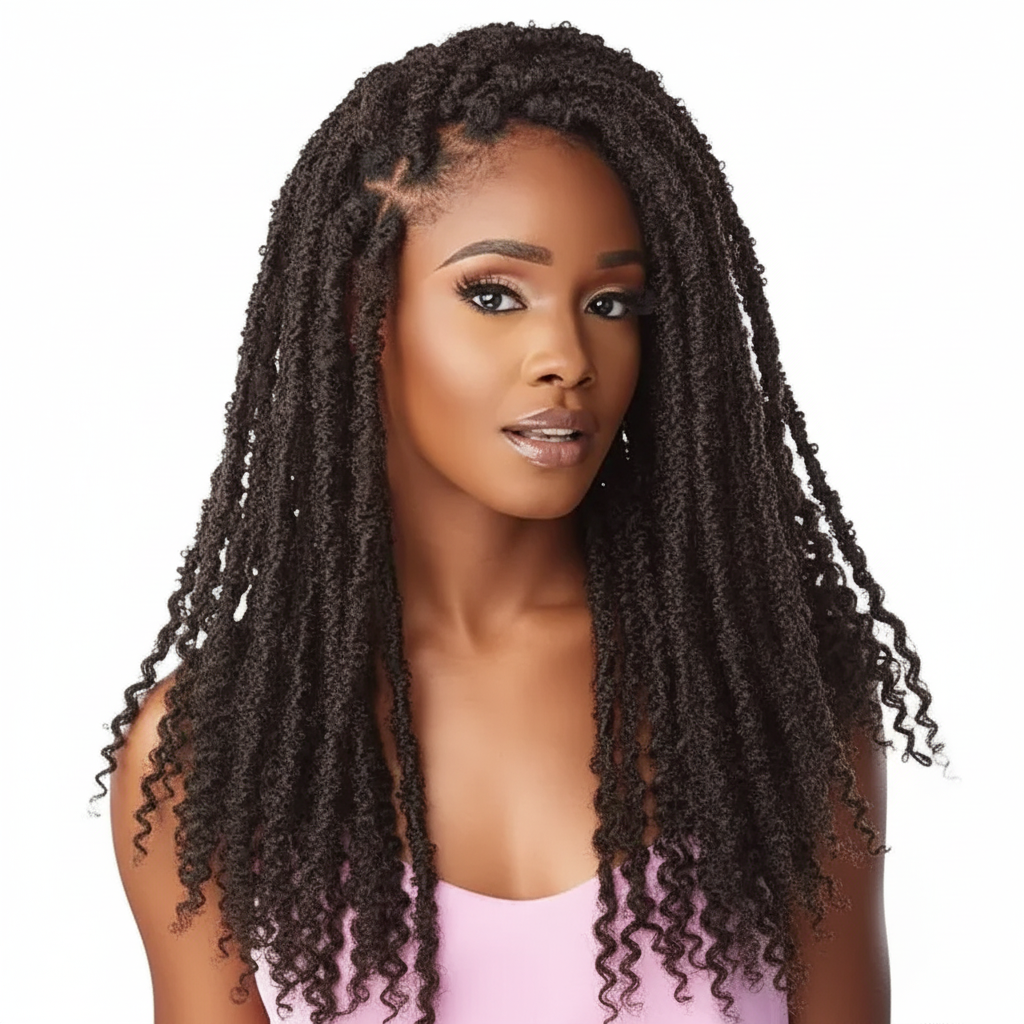 Lulutress 2X Butterfly Locs 18" - Front View