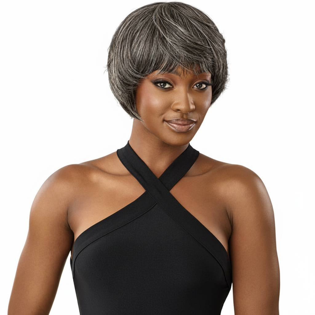 Outre 100% Human Hair Fab & Fly Gray Glamour Wig - HH MURIEL