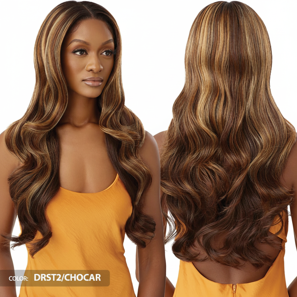 Outre Airtied Human Hair Blend 13x6 Glueless HD Lace Frontal Wig - HHB GLAM WAVES 28