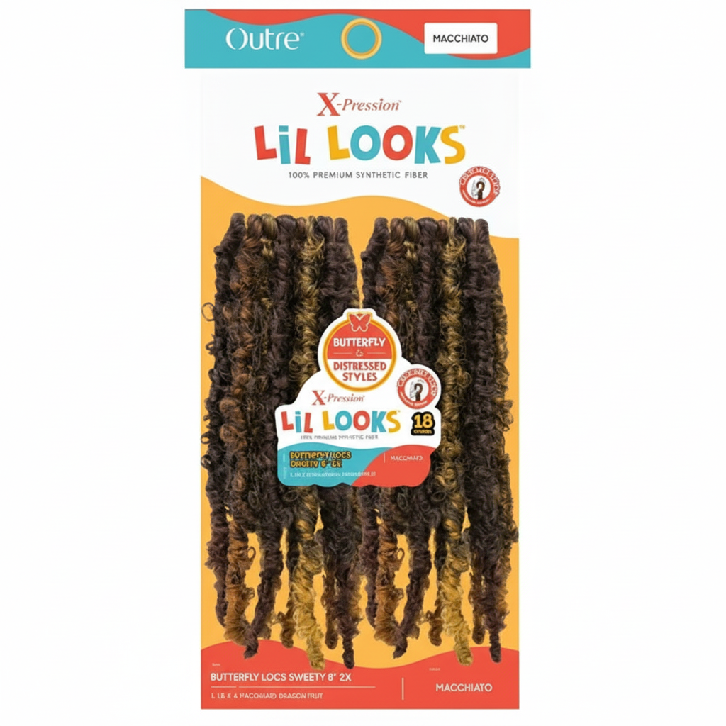 Outre Synthetic X-pression Lil Looks Braid - BUTTERFLY LOCS SWEETY 8" 2X