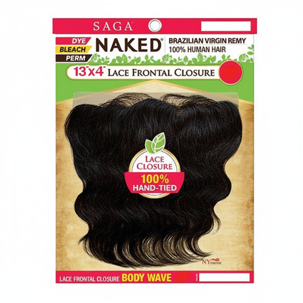 Saga Naked Brazilian 13X4 Lace Frontal Closure - BODY WAVE 16