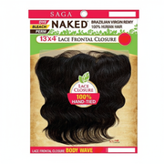 Saga Naked Brazilian 13X4 Lace Frontal Closure - BODY WAVE 16