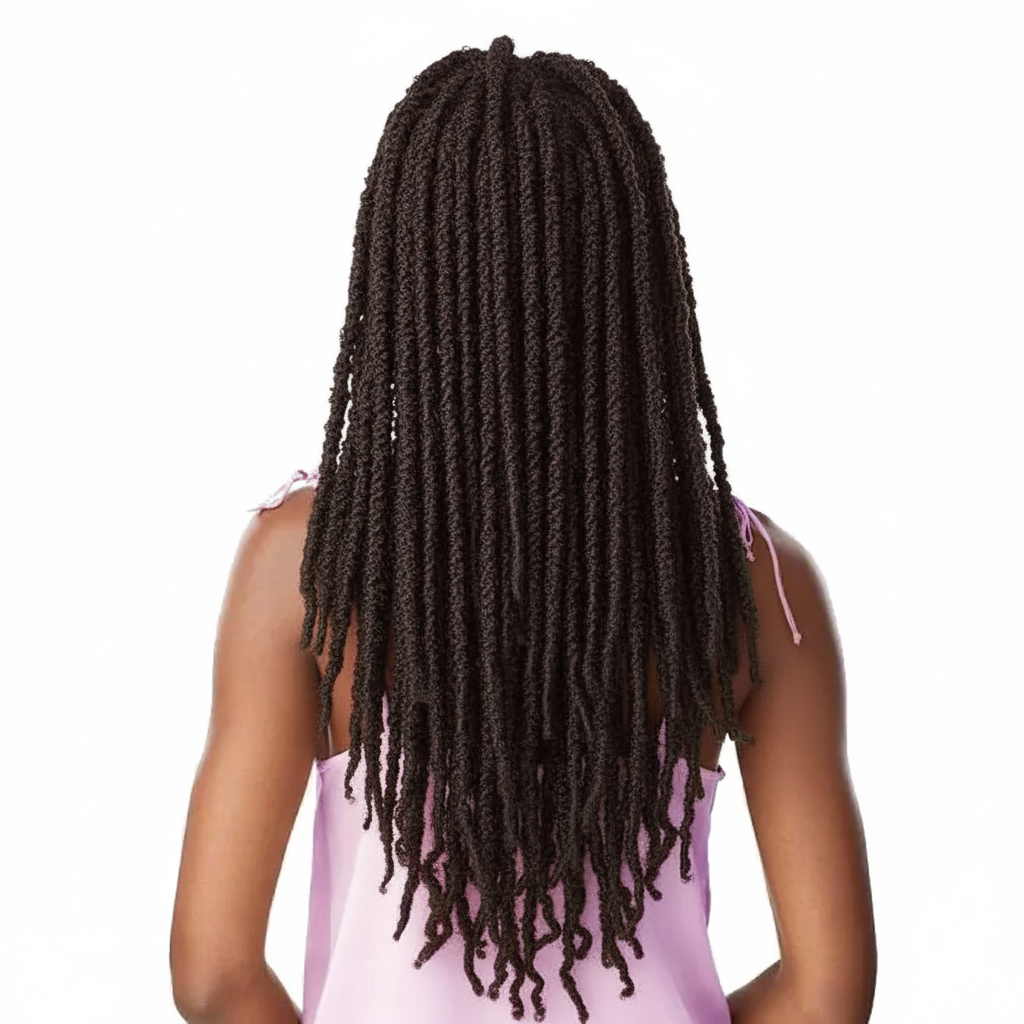 Lulutress 2X Butterfly Locs 18" - Back View
