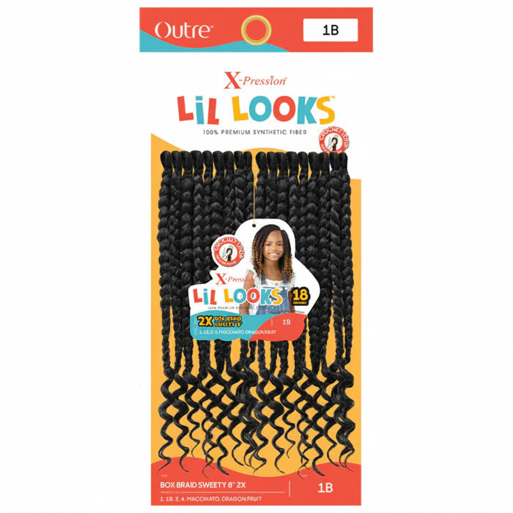 Outre Synthetic X-pression Lil Looks Braid - BOX BRAID SWEETY 8" 2X