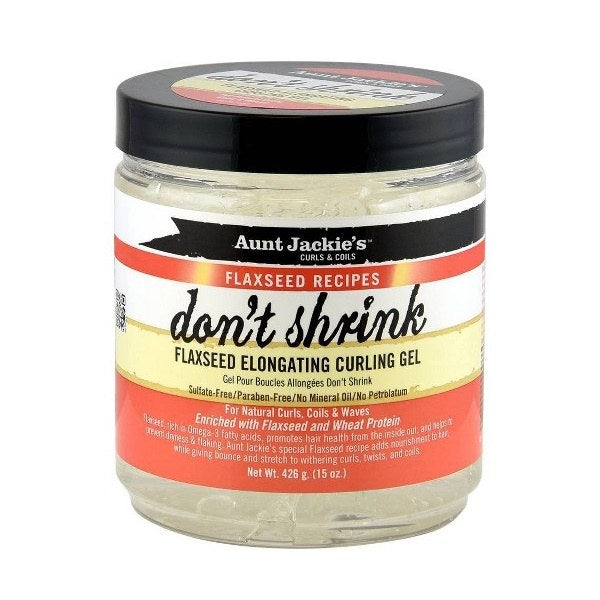 Aunt Jackie's Don't Shrink Flaxseed Elongating Curling Gel 15 oz