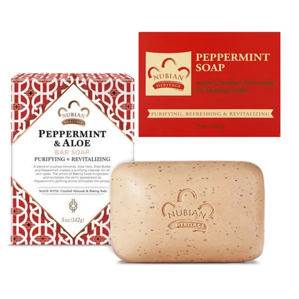 Nubian Heritage Peppermint & Aloe Bar Soap 5 oz