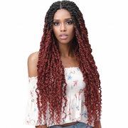 Long twisted braids ombre - front view