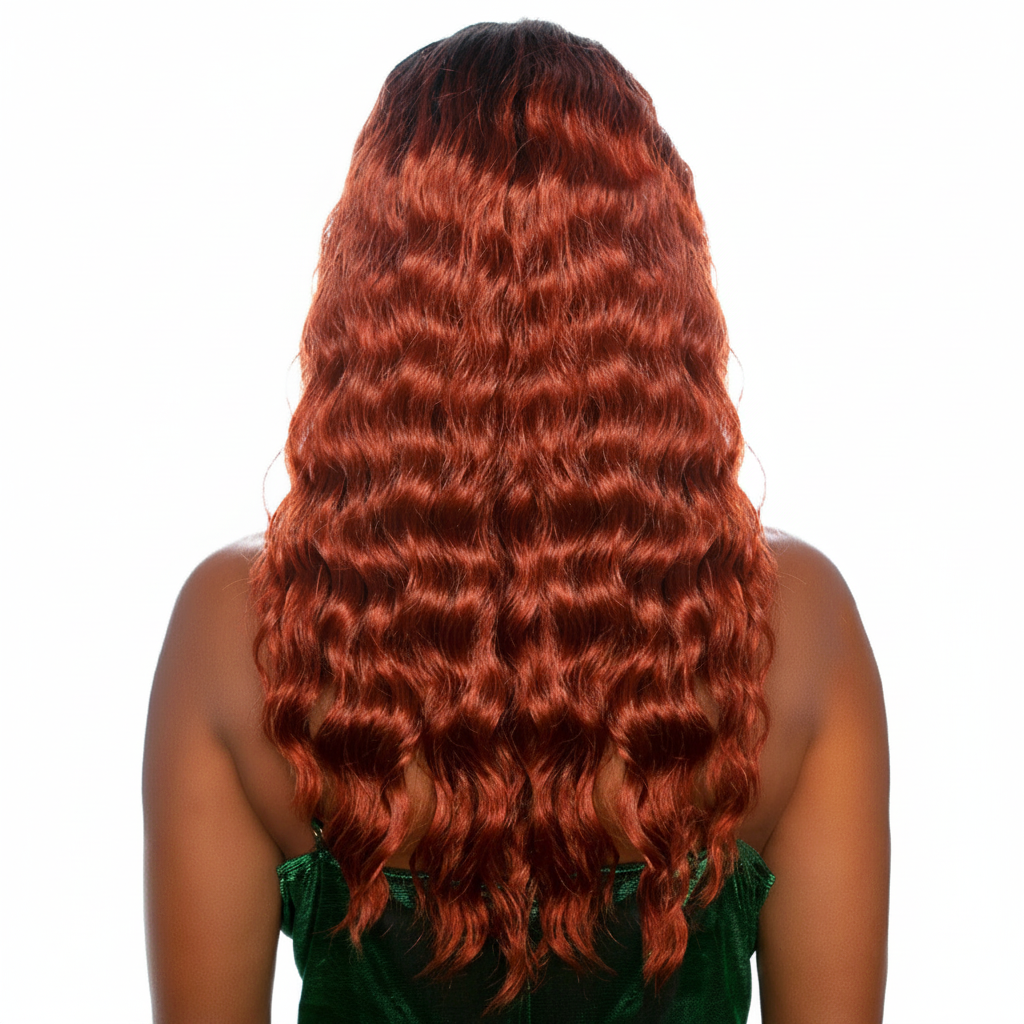 Long Wavy Wig - Back View
