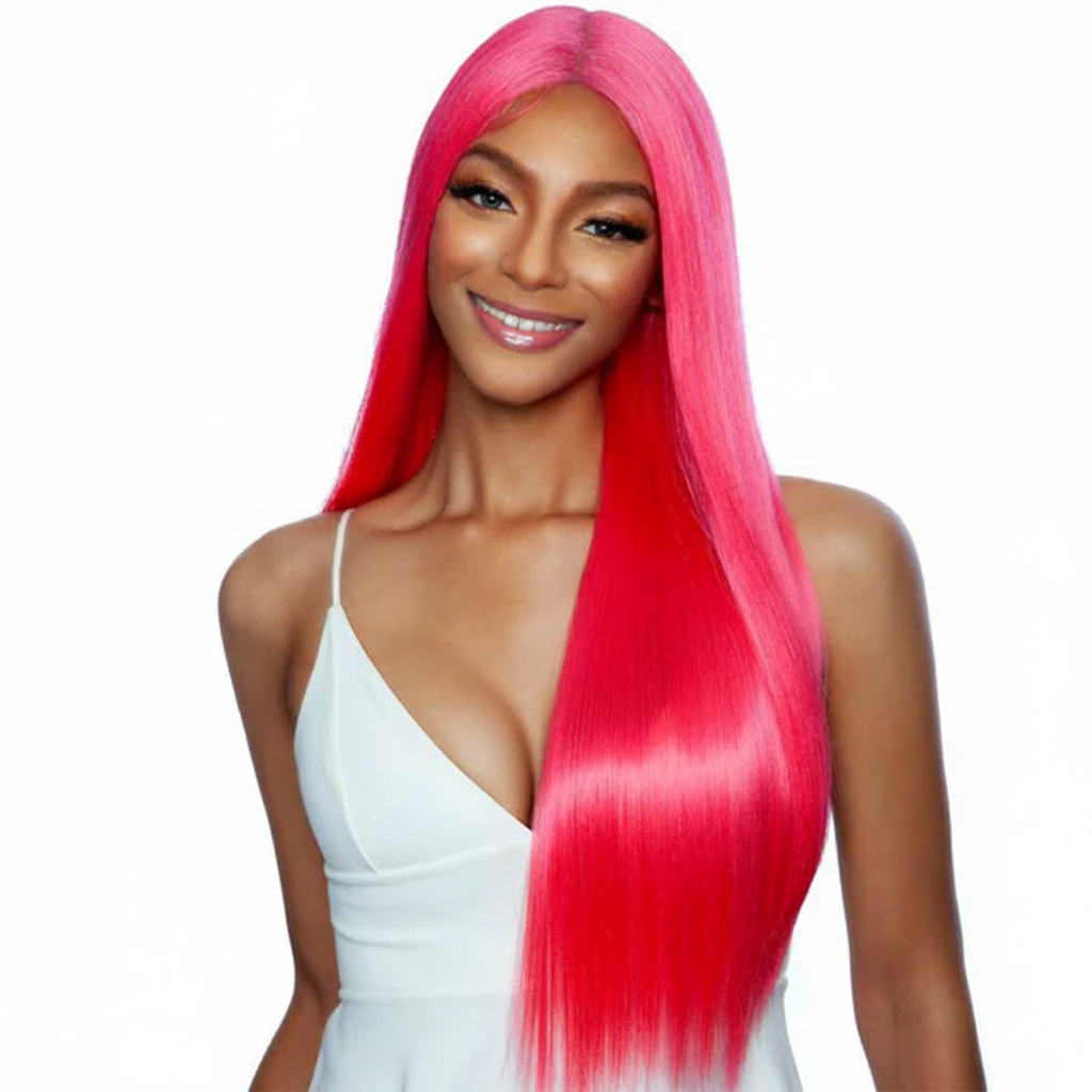 Neon Pink Straight Wig